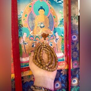 Vintage Brown 10mm yak bone 108 Tibetan rosary beads mala for prayers,meditation
